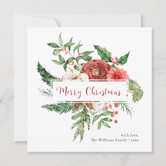 Botanische foto Kerst Kaarten (Voorkant)