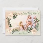 Botanische foto Lijst | Vrolijk kerstfeest Feestdagenkaart (Voorkant)