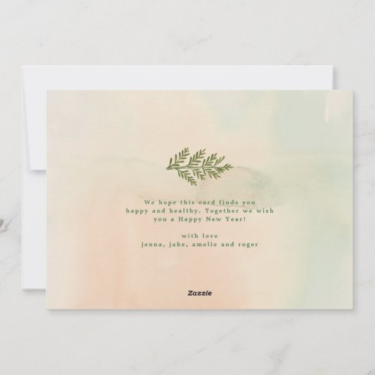 Botanische foto Lijst | Vrolijk kerstfeest Feestdagenkaart (Achterkant)