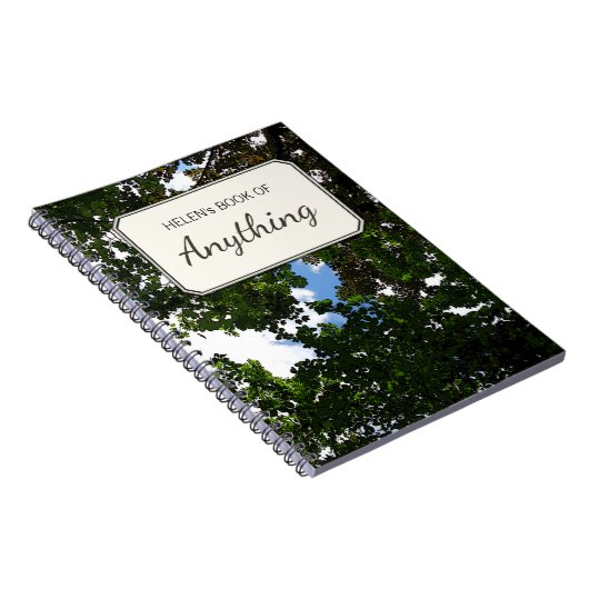 Botanische foto Motive Persoonlijk Etiket Notitieboek (Rechterzijde)