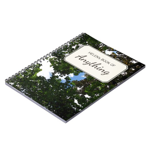 Botanische foto Motive Persoonlijk Etiket Notitieboek (Linkerzijde)