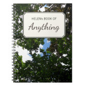 Botanische foto Motive Persoonlijk Etiket Notitieboek (Voorkant)