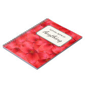 Botanische foto Red Garden Lilies gepersonaliseerd Notitieboek (Linkerzijde)
