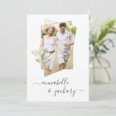 *~* Botanische FOTO + RSVP + QR AR6 Weddenschap In Kaart (Staand voorkant)