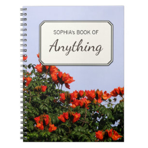 Botanische foto Tropische Tulp Boom op maat Notitieboek