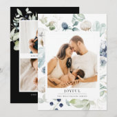 Botanische foto van Joyful Arctic Winter Feestdagenkaart (Voorkant / Achterkant)