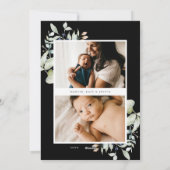 Botanische foto van Joyful Arctic Winter Feestdagenkaart (Achterkant)