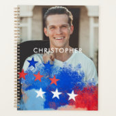 Botanische foto van Navy Blue Silver Planner (Voorkant)