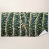 Botanische foto van tropische Cactus Strandlaken (Voorkant)