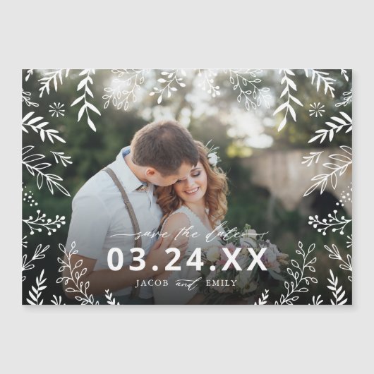 Botanische fotobedekking sparen de datum (Voorkant)