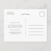 Botanische fotobedekking sparen de datum aankondigingskaart (Achterkant)