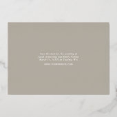 Botanische fotobedekking sparen de datum folie uitnodiging (Achterkant)