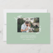 Botanische fotobedekking sparen de datum save the date (Achterkant)