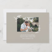 Botanische fotobedekking sparen de datum save the date (Achterkant)