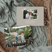 Botanische fotobedekking sparen de datum save the date