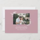 Botanische fotobedekking sparen de datum save the date (Achterkant)