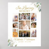 Botanische Fotocollage Begrafenismonument Welkom Poster (Voorkant)