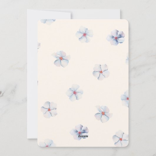 Botanische fotokaart met Floral-paasfoto Feestdagenkaart (Achterkant)