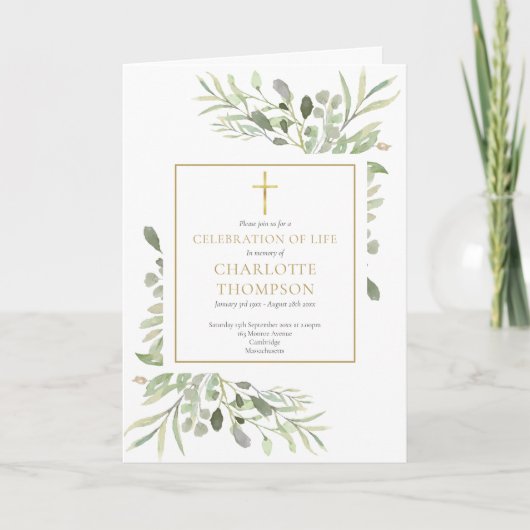 Botanische fotoviering van het leven Funeral Folde (Voorkant)