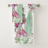 Botanische Foxglove Flowers Bath Towels Bad Handdoek (Insitu)