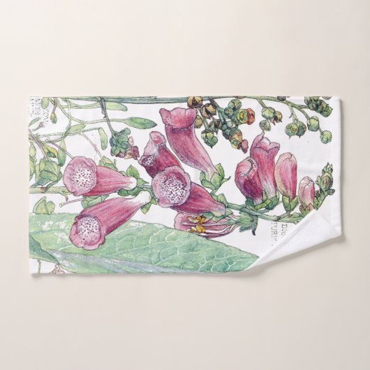 Botanische Foxglove Flowers Bath Towels Bad Handdoek (Handdoek)