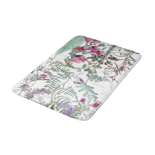 Botanische Foxglove Wildflower Bath Mat (Gekanteld)
