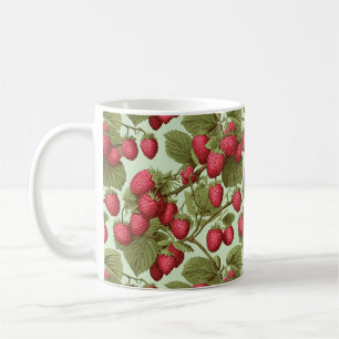 Botanische Framboos Patroon Keramische Mok