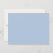 Botanische Franse Blauwe Bruiloft RSVP Kaartje (Achterkant)