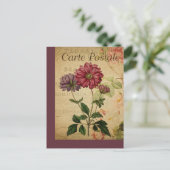  Botanische Franse Post Kaart Anemone (Staand voorkant)