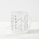 Botanische Frosty Matglas Koffiemok (Voorkant rechts)