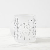Botanische Frosty Matglas Koffiemok (Voorkant links)