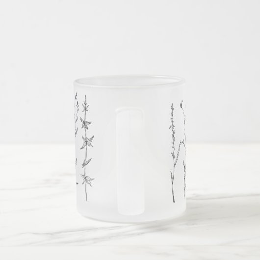 Botanische Frosty Matglas Koffiemok (Handvat)