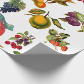  Botanische Fruitappels Peren Druiven Kunst Cadeaupapier (Hoek)