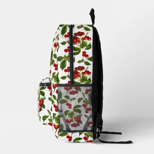  botanische Fuchsia roze kersen afdrukken Bedrukte Rugzak (Rechts)