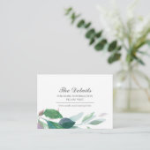 Botanische gast met groene Waterverf - Invoegen de Informatiekaartje (Staand voorkant)