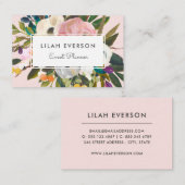 Botanische geblissen | Elegant gekleurde Floral |  Visitekaartje (Voorkant / Achterkant)