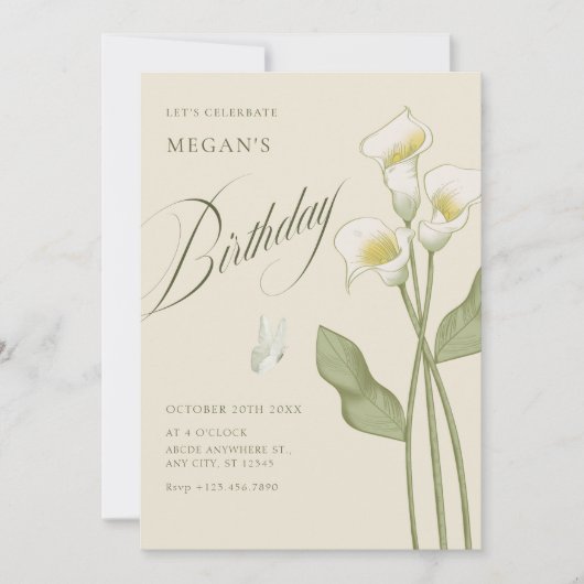  botanische geboortedag kaart (Voorkant)