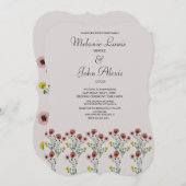  botanische geborduurde bruiloft kaart (Voorkant / Achterkant)