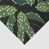 Botanische geborste Begonia bladeren Tissuepapier (Detail)