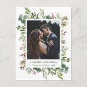 Botanische gehuwde en genante Pas getrouwd Foto Ho Briefkaart (Voorkant)
