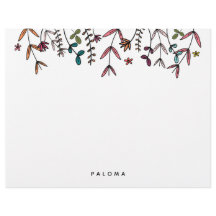 Botanische geïllustreerde gepersonaliseerde Floral