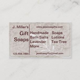 Botanische gekromde landkijk visitekaartje