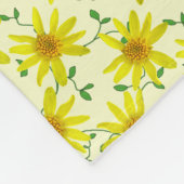 Botanische gele arnica Wilde bloem op elke kleur Fleece Deken (Hoek)