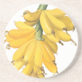 Botanische Gele Banaan Zandsteen Onderzetter (Voorkant)