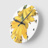 Botanische Gele Bananen Ronde Klok (Hoek)