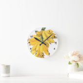 Botanische Gele Bananen Ronde Klok (Huis)
