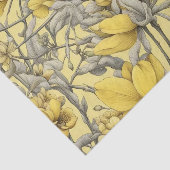 Botanische gele bloemenpatroon tissuepapier (Detail)
