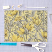 Botanische gele bloemenpatroon tissuepapier (Craft)