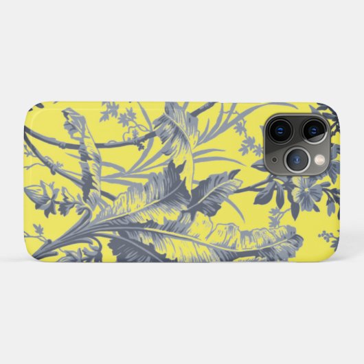 Botanische gele Chinoiserie Case-Mate iPhone Case (Achterkant (horizontaal))