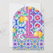 Botanische gele citroen tuin bruiloft uitnodiging (Achterkant)